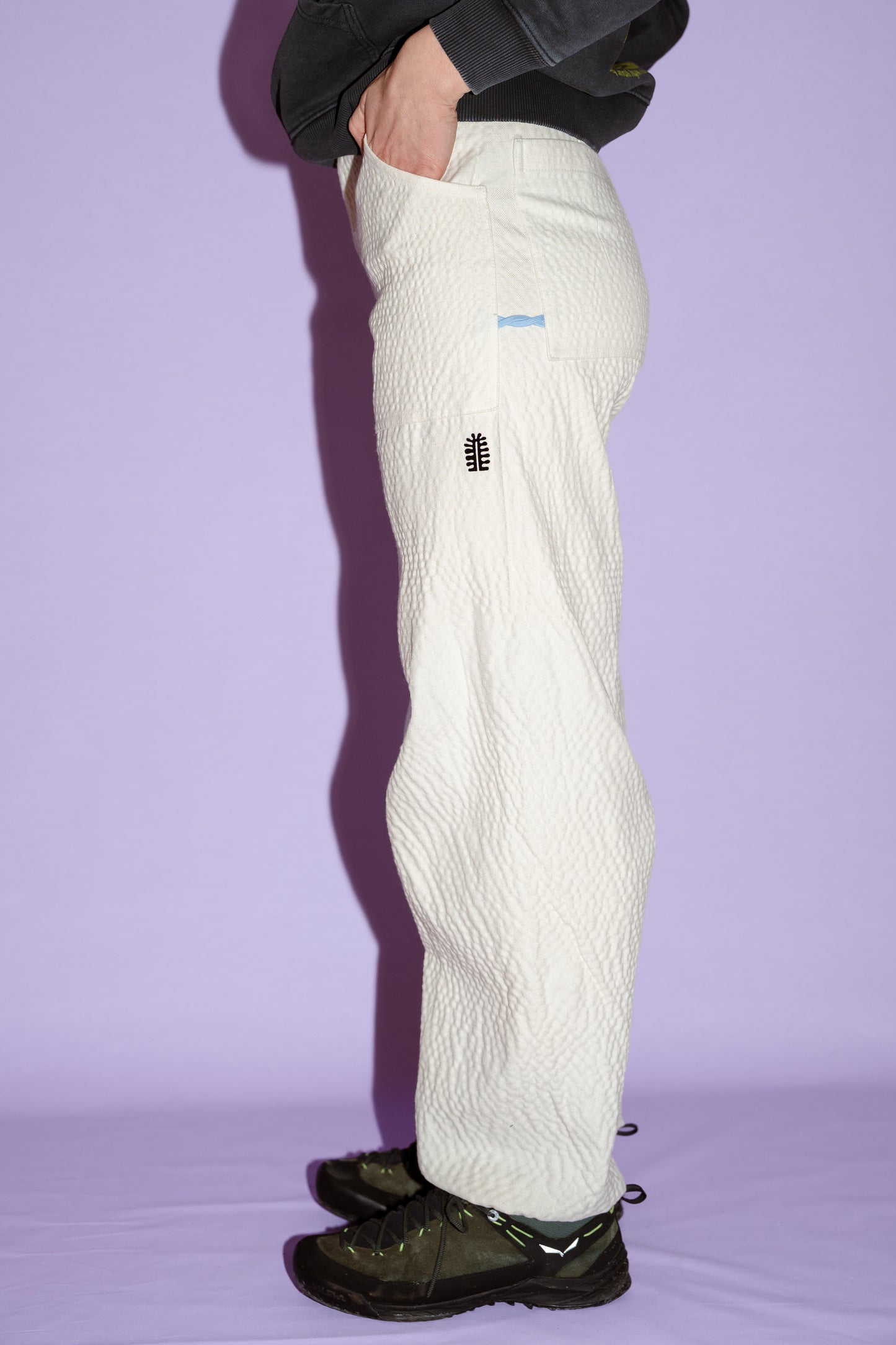 The Whole Lot Trousers Stretch Seersucker Polycotton