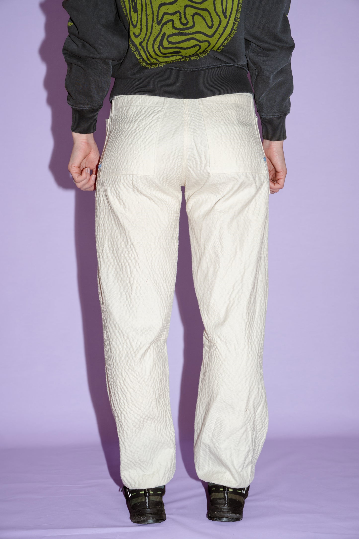 The Whole Lot Trousers Stretch Seersucker Polycotton