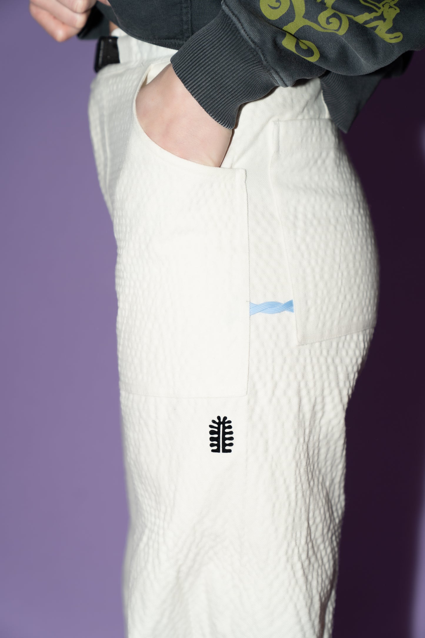 The Whole Lot Trousers Stretch Seersucker Polycotton