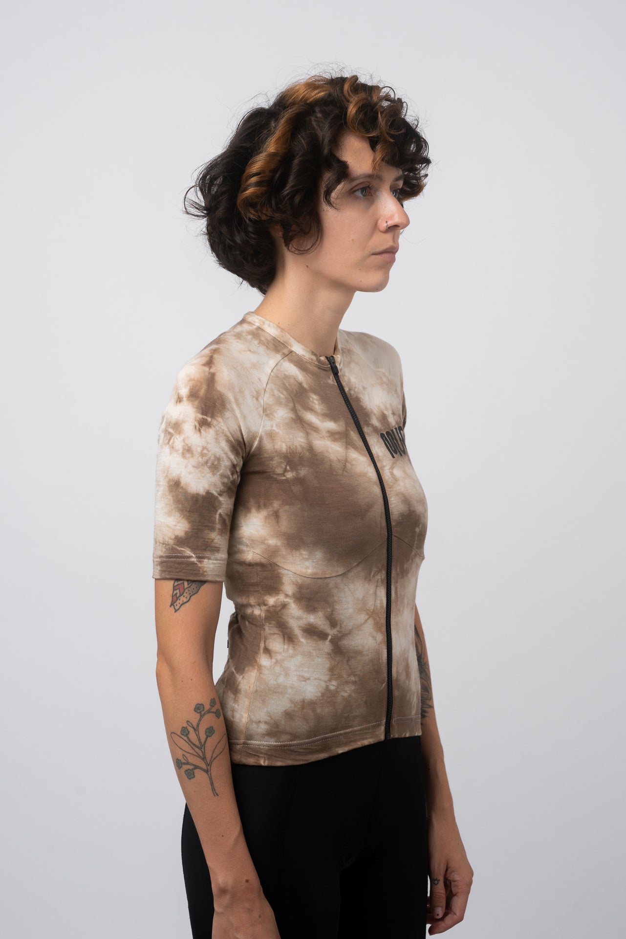 Dámský Walnut Natural Dye merino dres s krátkým rukávem
